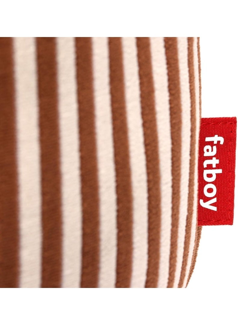 Fatboy Point Terry Small Pouf, Suitable for Indoor Use, Use as a Side Table or Luxury Ottoman (35 x 50 cm, Cognac Creme) - Image 4